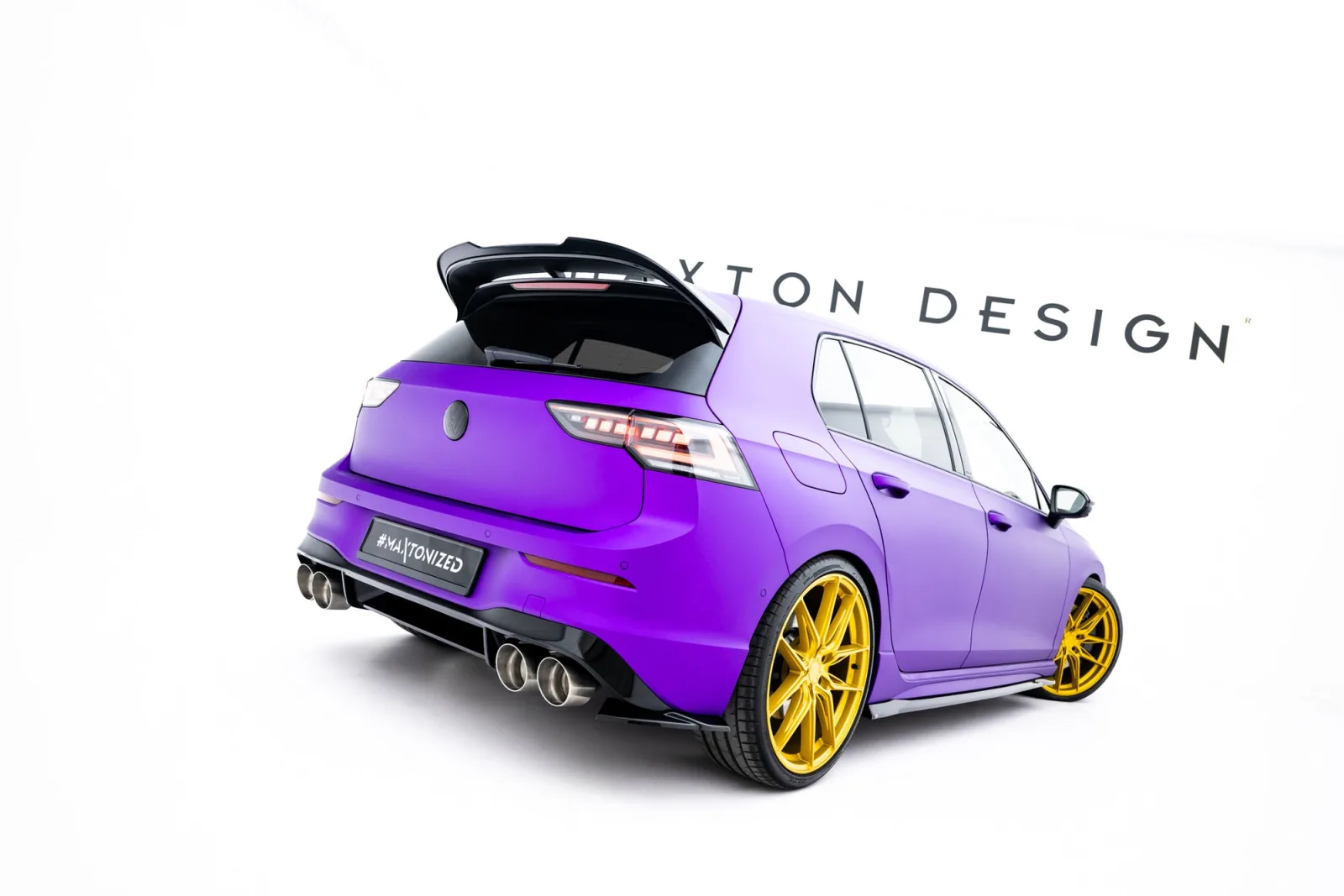 Rear Side Splitters V.8 compatible with Volkswagen Golf R Hatchback Mk8 / Mk8 Facelift
