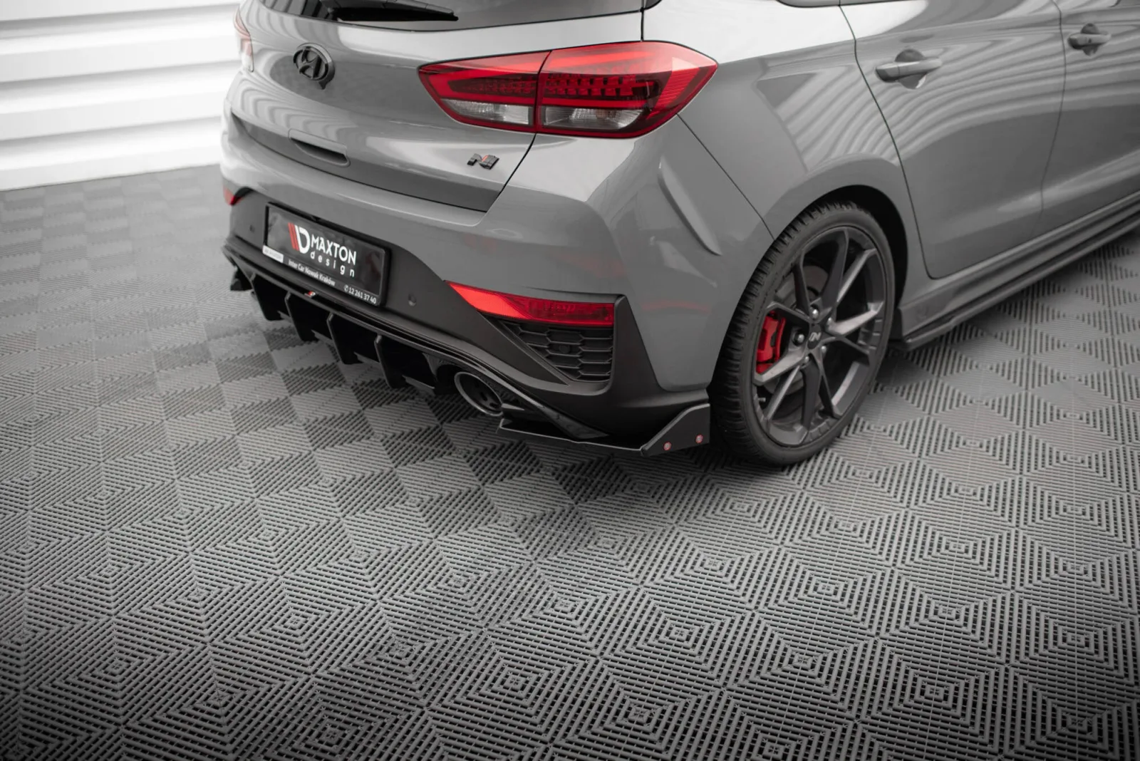 Rear Side Splitters V.4 + Flaps compatible with Hyundai I30 N Hatchback Mk3 Facelift