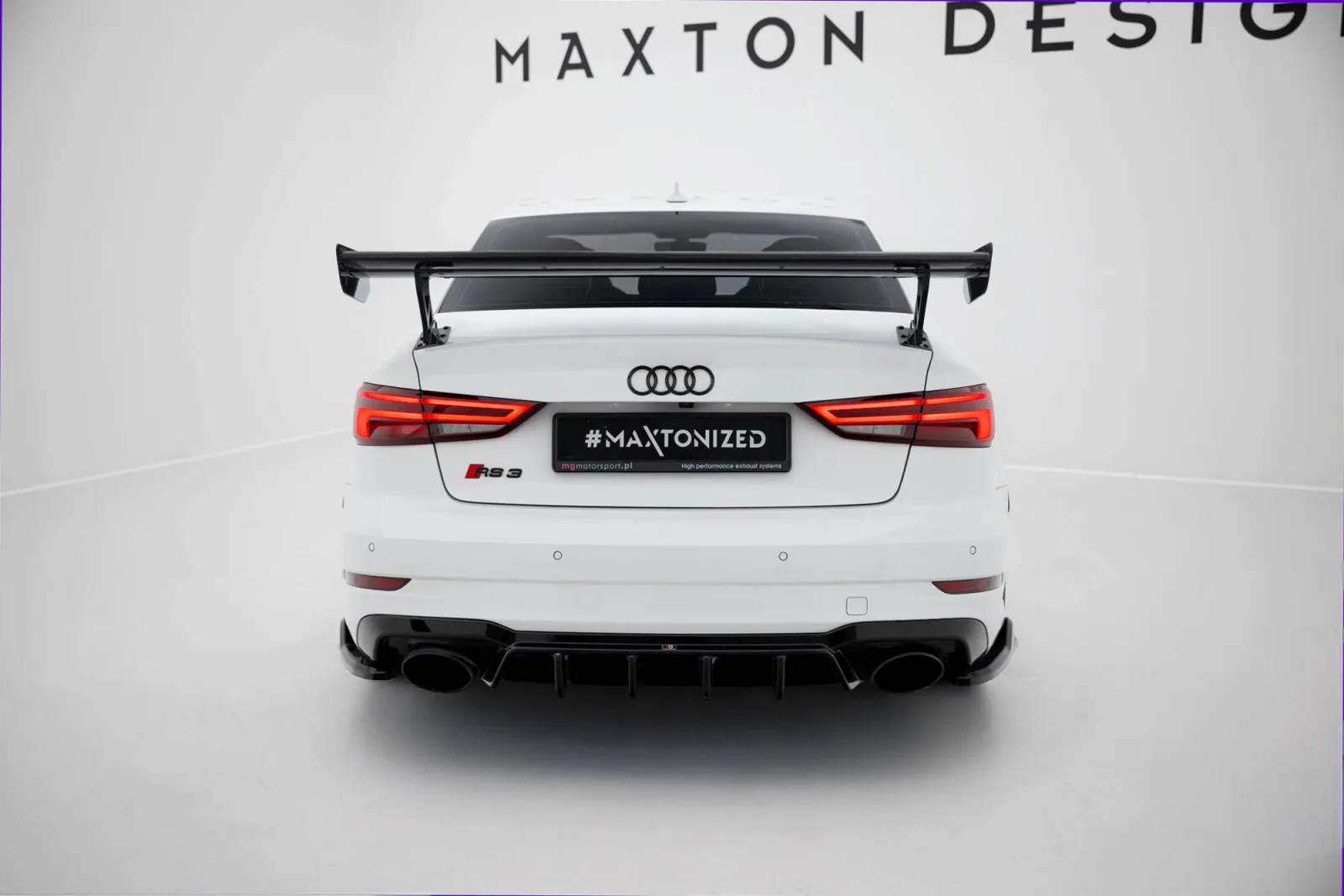 Carbon Spoiler With External Brackets compatible with Audi A3 / A3 S-Line / S3 / RS3 Sedan 8V / 8V Facelift