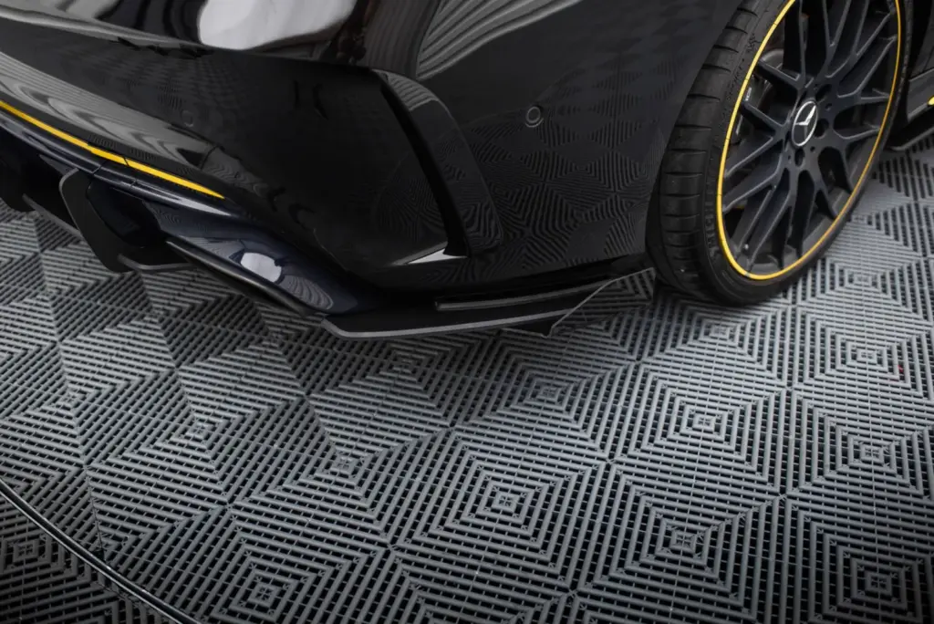Rear Side Splitters Street Pro + Flaps compatible with Mercedes-AMG CLA 45 C117 Facelift