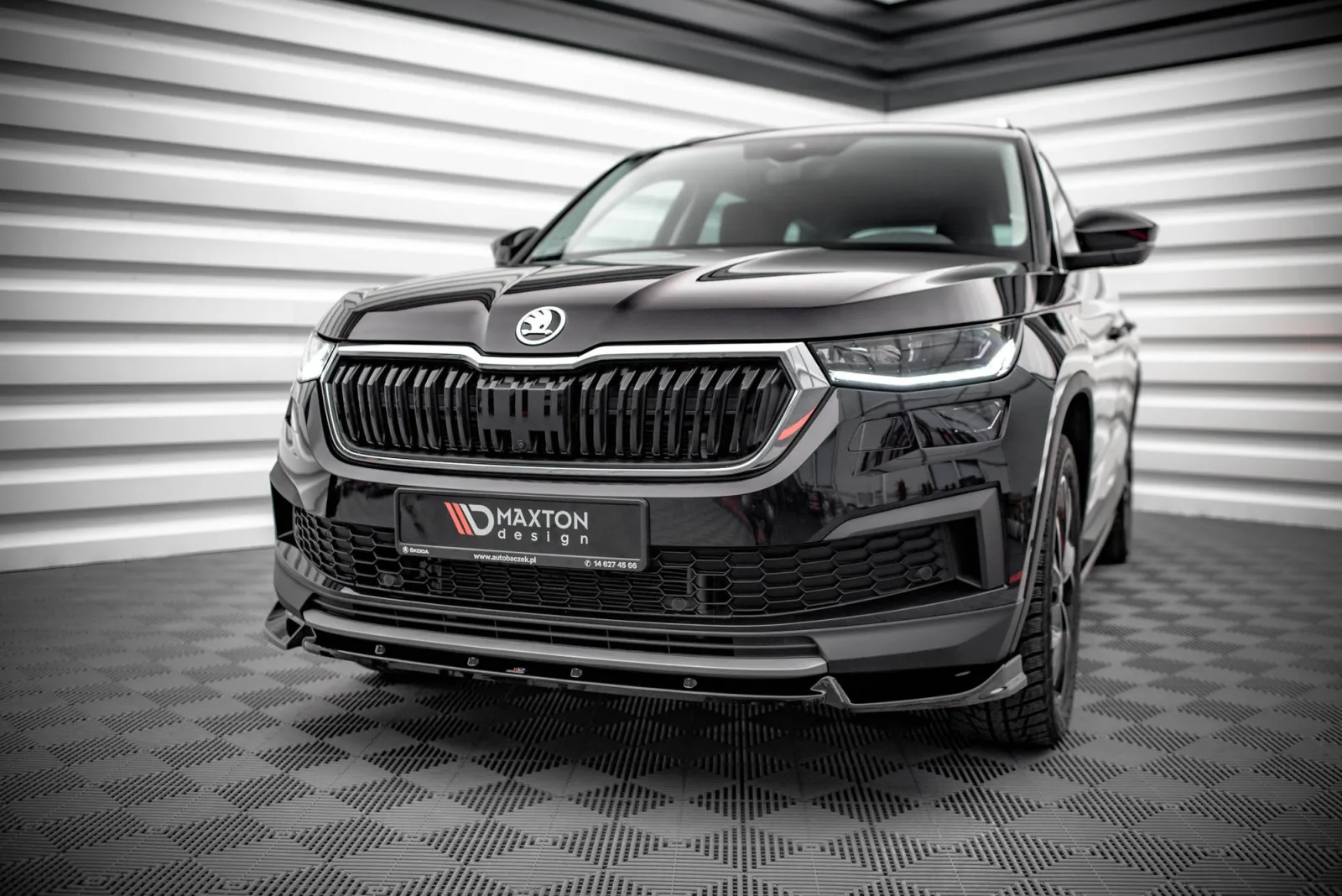 Front Splitter V.1 compatible with Skoda Kodiaq Mk1 Facelift