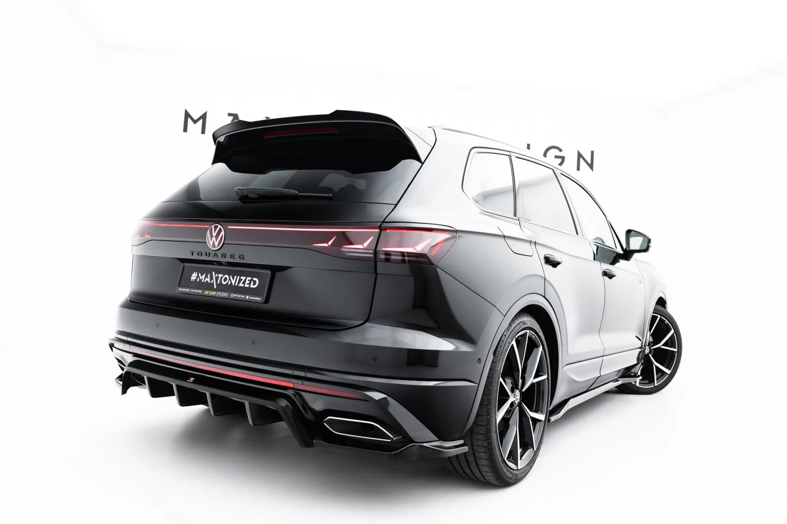Rear Splitter (With Diffuser) compatible with Volkswagen Touareg R-Line Mk3 Facelift