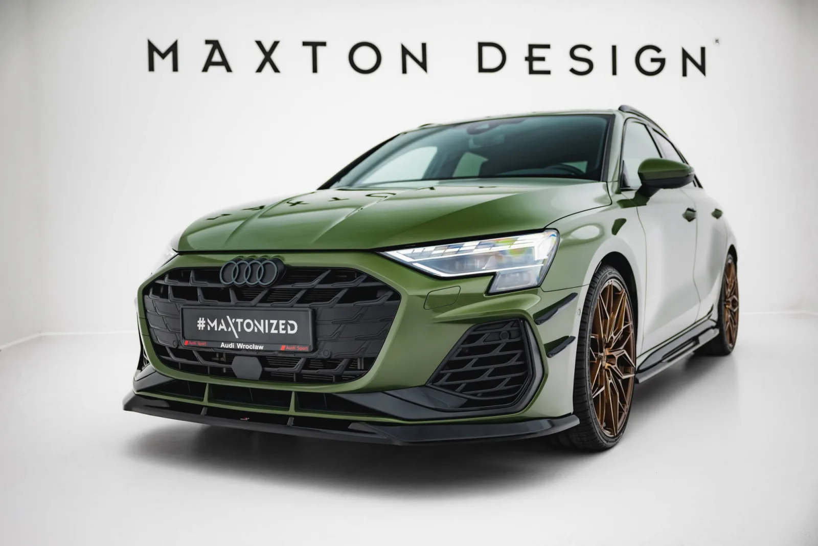 Front Splitter V.1 compatible with Audi S3 Sportback / A3 S-line Sportback 8Y Facelift