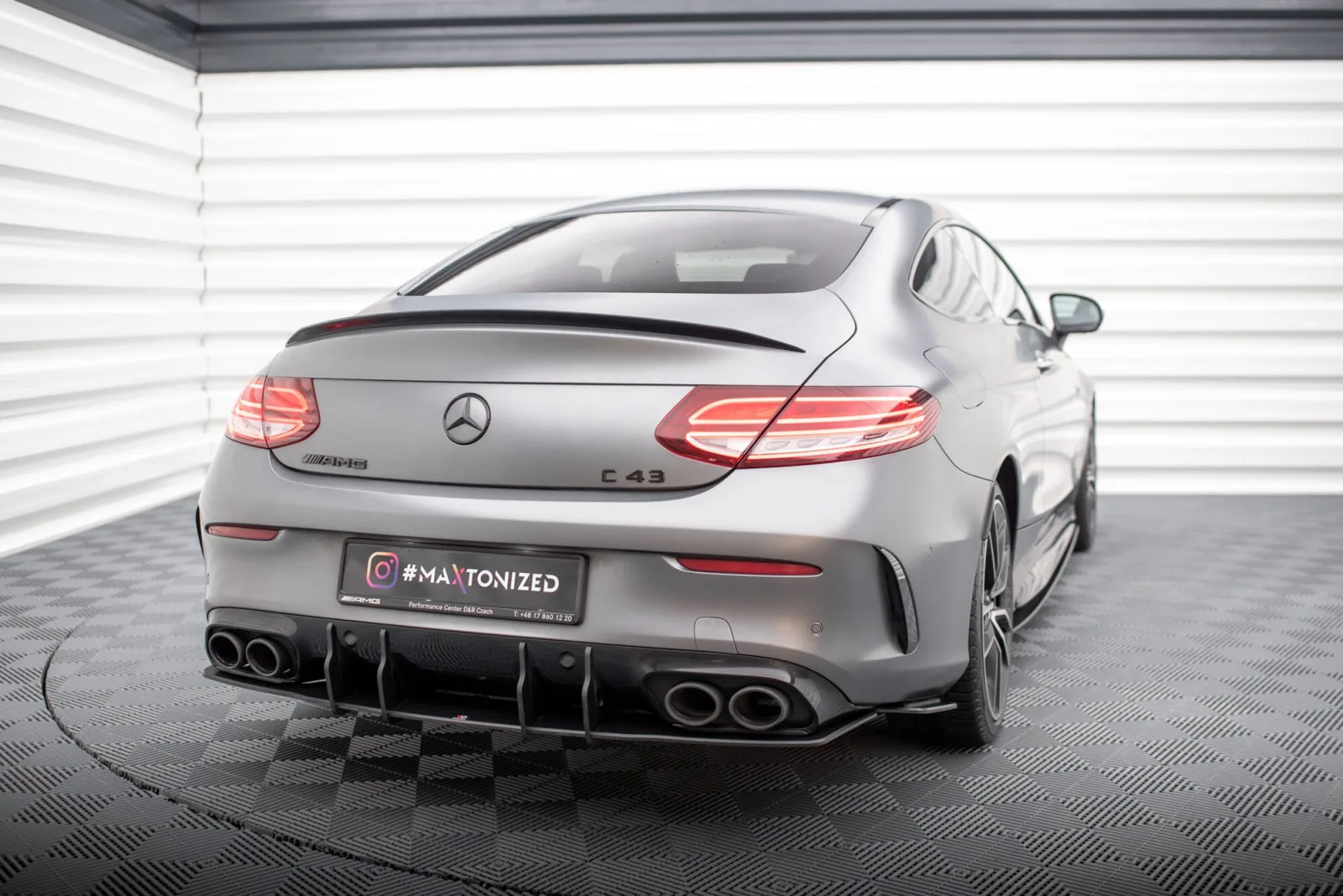 Rear Diffuser Street Pro compatible with Mercedes-AMG C43 Coupe / Cabrio C205 Facelift / A205 Facelift