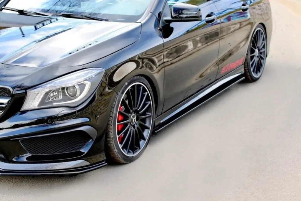 Side Skirts Diffusers compatible with Mercedes CLA 45 AMG C117/A45 AMG W176 Pre-Facelift