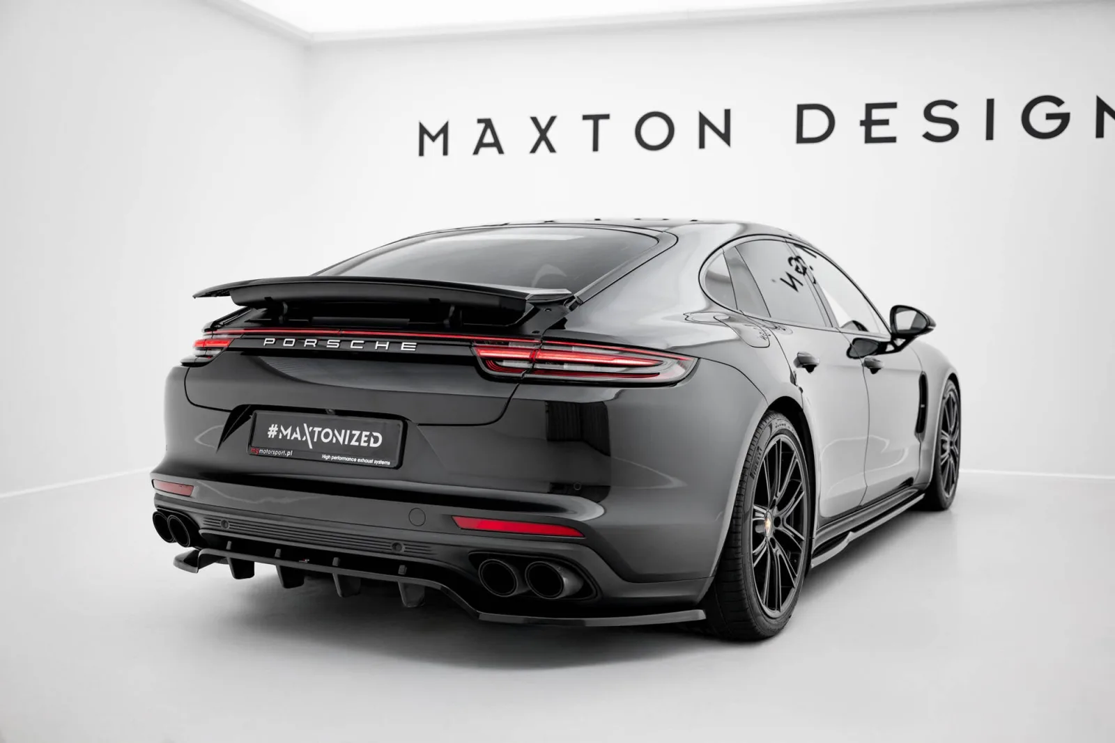 Rear Splitter (With Diffuser) compatible with Porsche Panamera Turbo S E-Hybrid / Panamera E-Hybrid / Panamera 4S 971