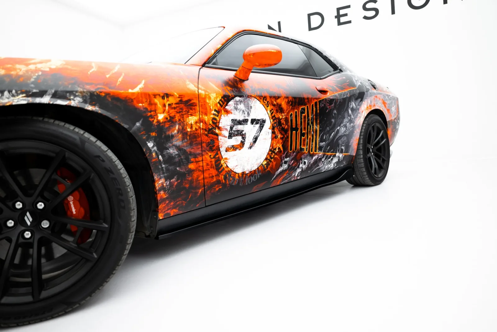 Side Skirts Diffusers compatible with Dodge Challenger GT Mk3 Facelift