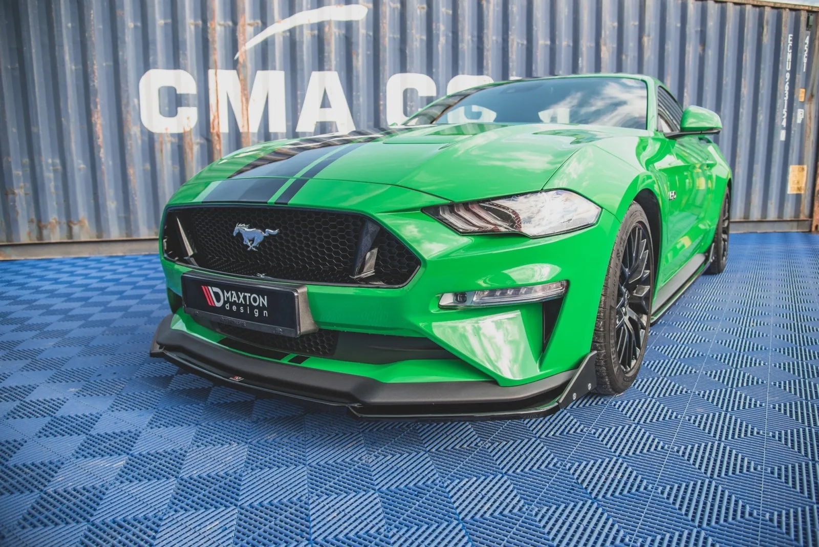 Front Splitter V.2 + Flaps compatible with Ford Mustang GT Mk6 Facelift