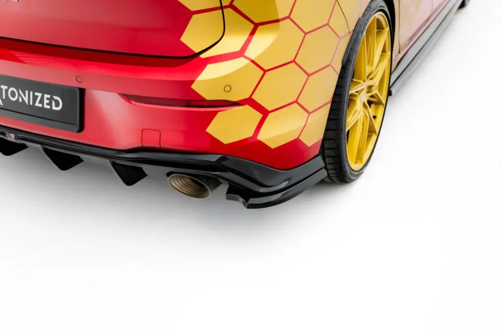 Rear Side Splitters V.4 compatible with Volkswagen Golf GTI Clubsport Mk8 Facelift