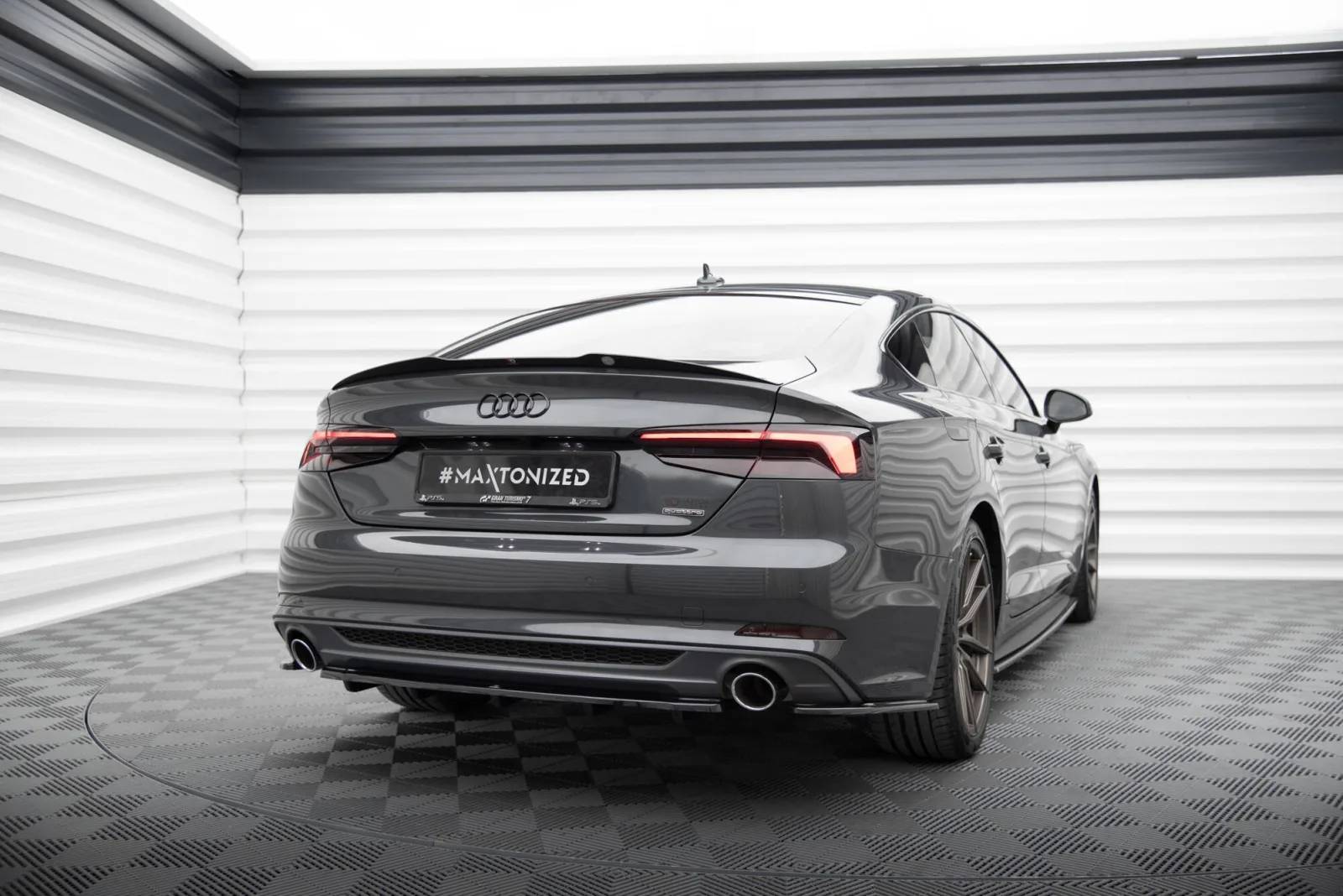 Rear Splitter compatible with Audi A5 S-Line F5 Coupe / Sportback (With Diffuser)