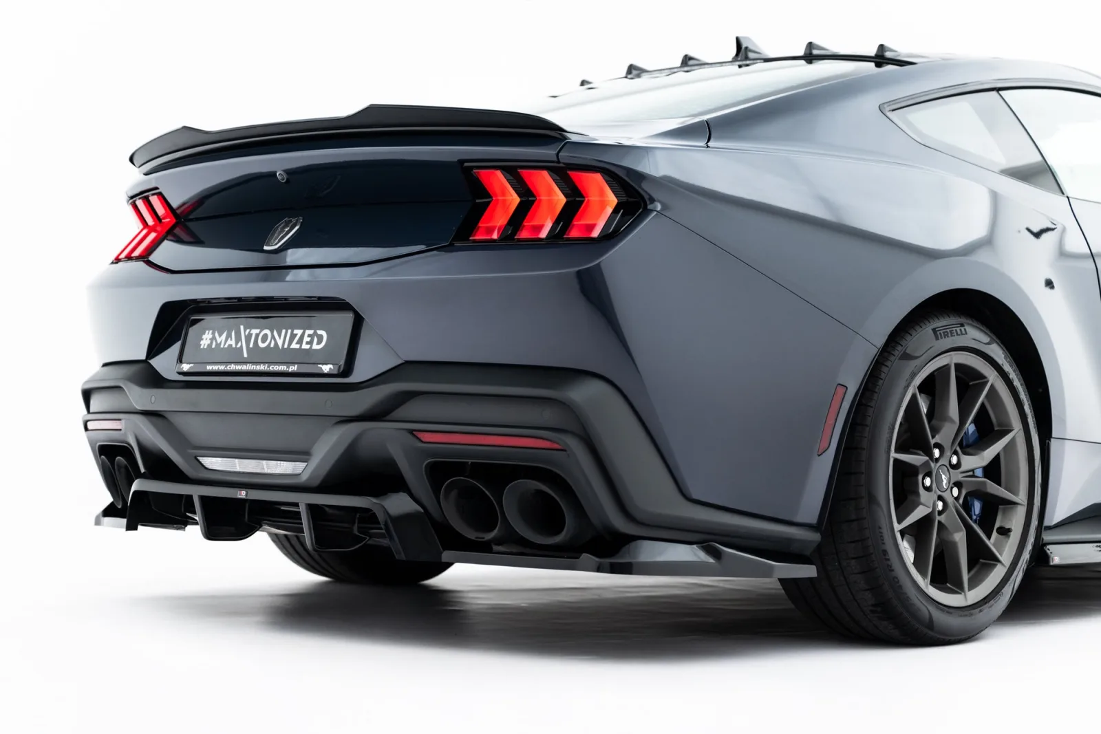 Rear Splitter (With Diffuser) compatible with Ford Mustang Dark Horse Mk7