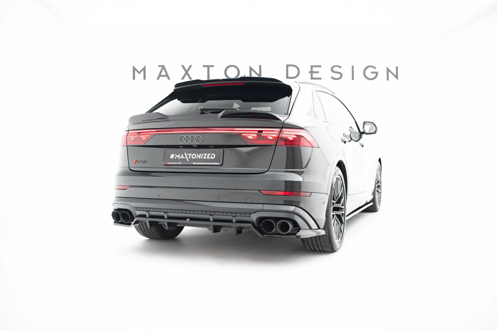 Rear Splitter (With Diffuser) V.2 compatible with Audi SQ8 / Q8 S-Line Mk1 Facelift