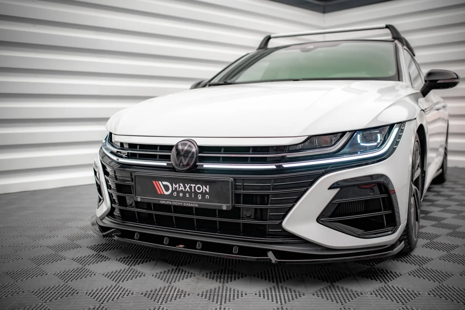Front Splitter V.2 compatible with Volkswagen Arteon R Sedan / Shooting Brake Mk1 Facelift