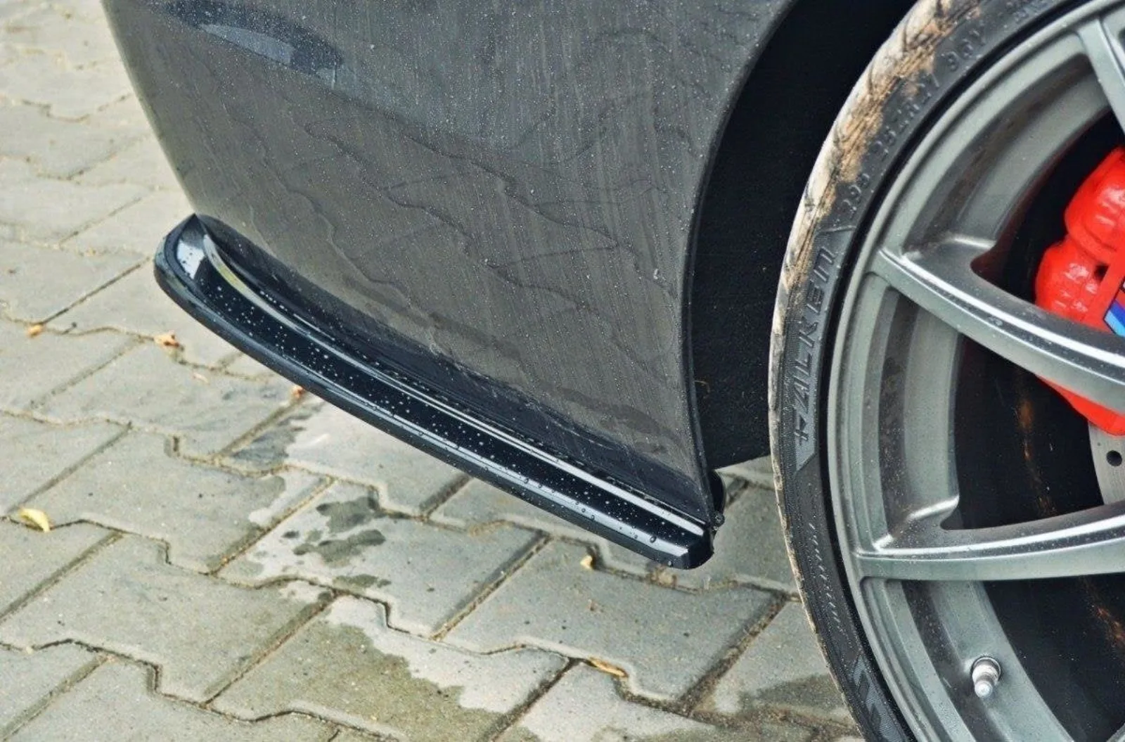 Rear Side Splitters compatible with BMW 5 M-Pack Sedan /Touring F10/F11 (2 double Exhaust Tips)