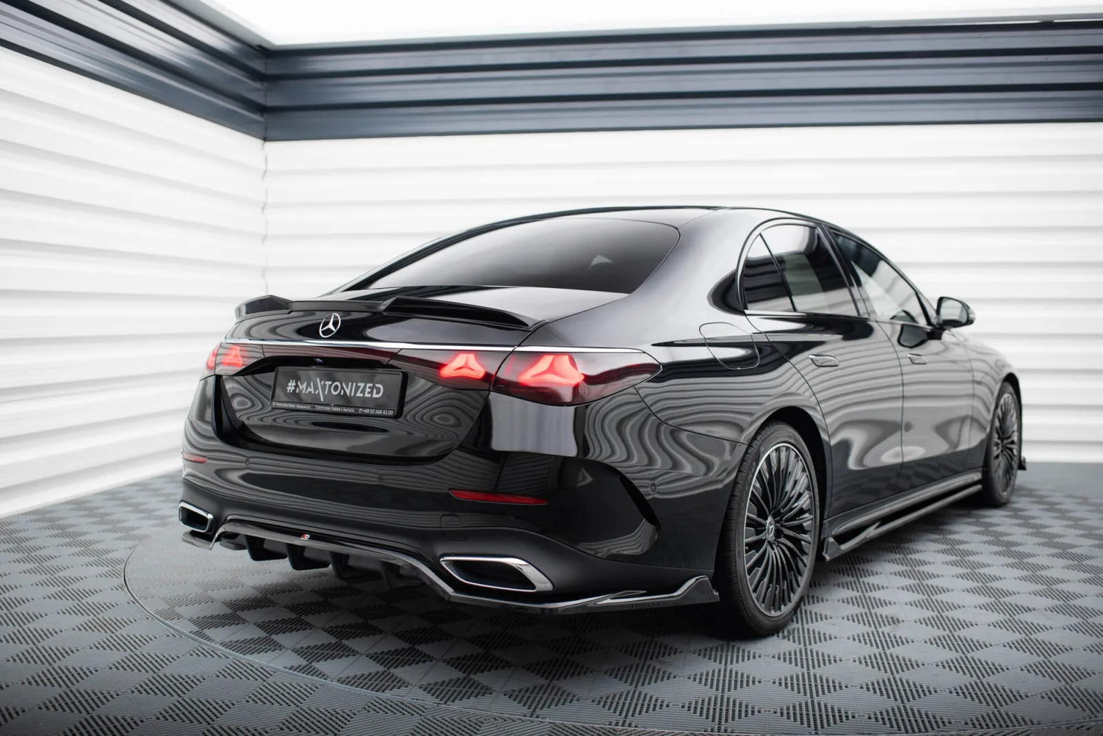 Rear Splitter (With Diffuser) compatible with Mercedes-Benz E AMG-Line W214