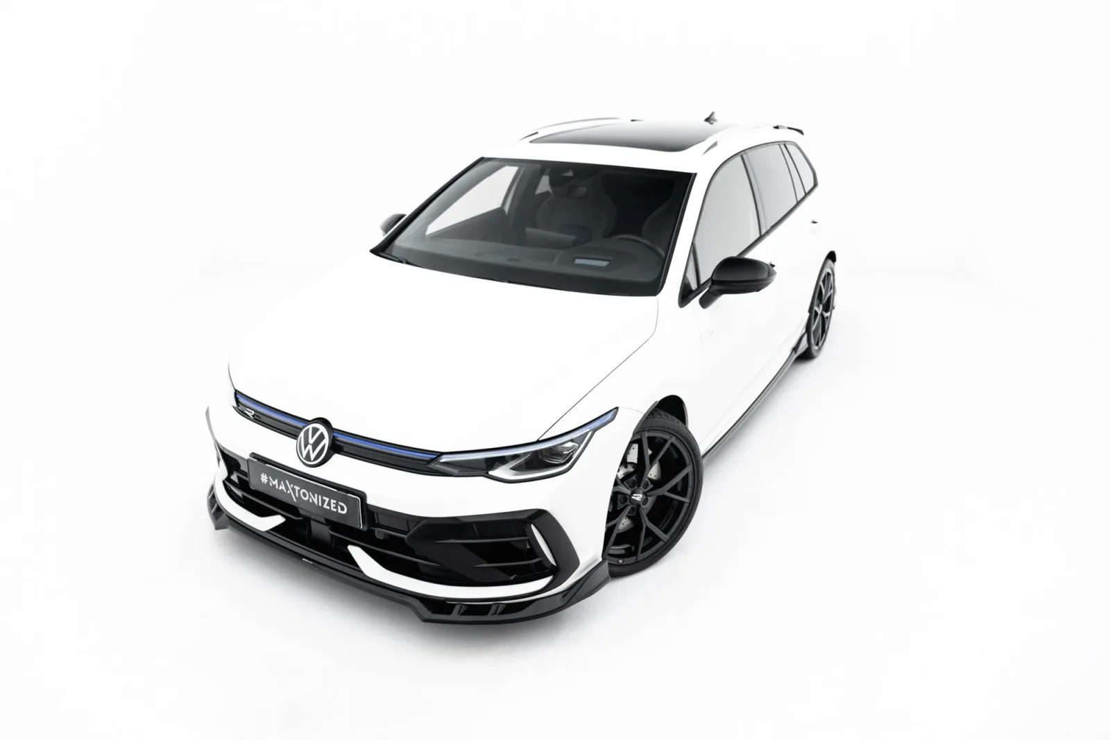 Front Splitter V.1 compatible with Volkswagen Golf R Variant Mk8 Facelift