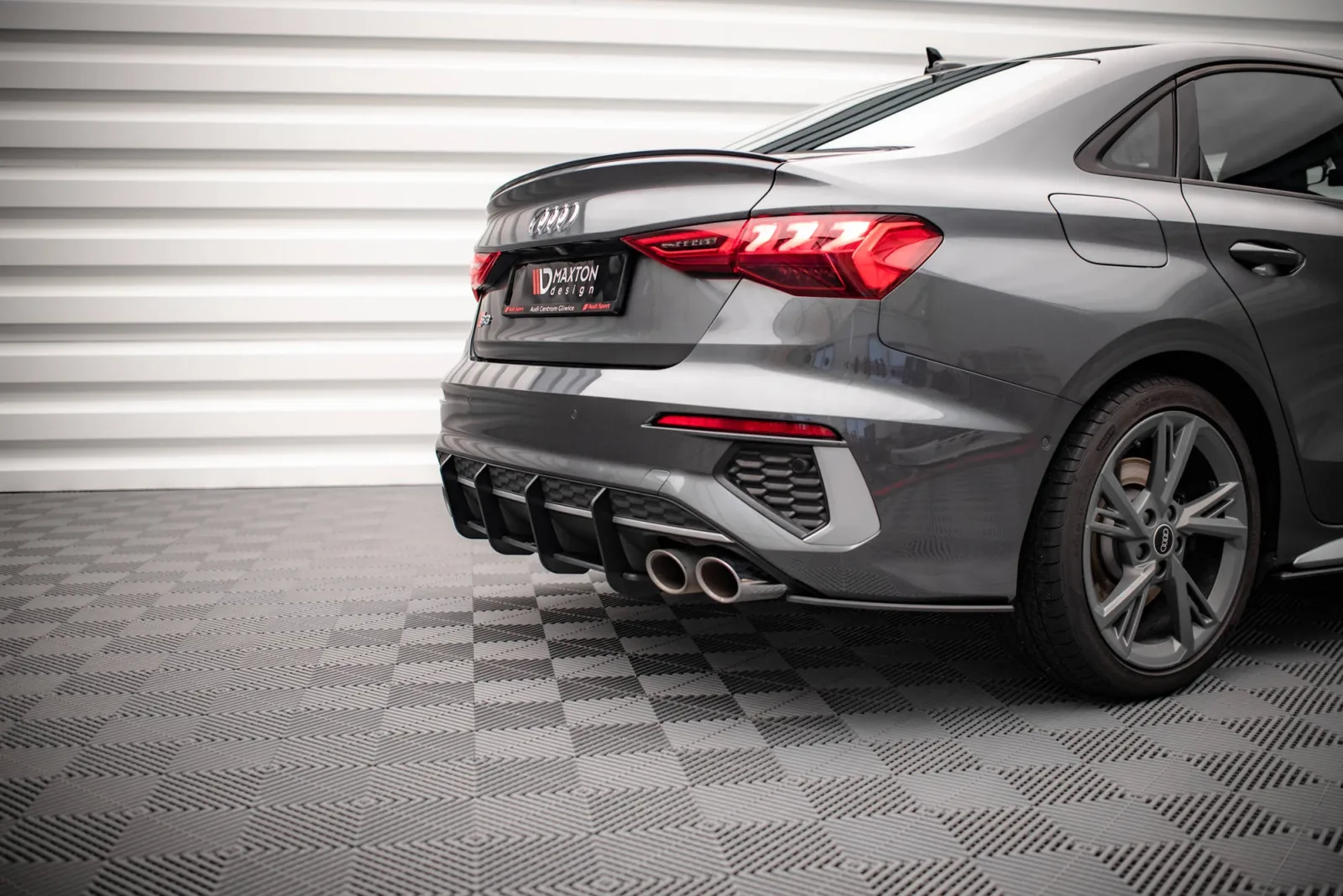 Rear Side Splitters Street Pro compatible with Audi S3 Sedan 8Y