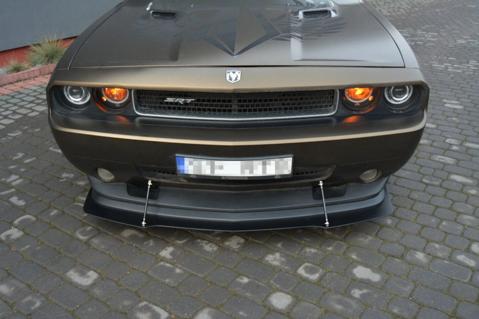 Front Splitter HYBRID V.1 compatible with DODGE CHALLENGER MK3. PHASE-I SRT8 COUPE