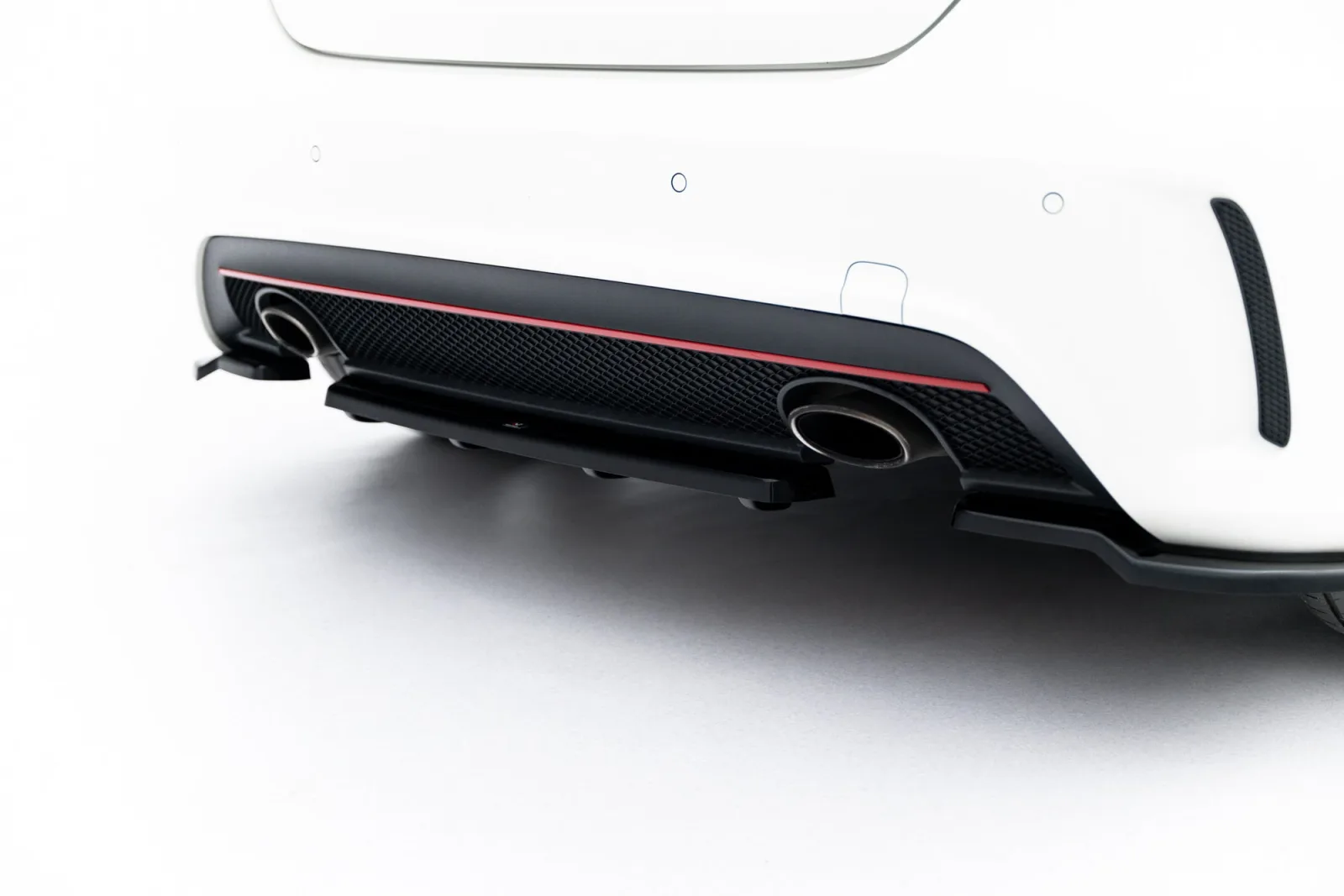 Rear Splitter (With Diffuser) compatible with MERCEDES-BENZ W176 AMG-LINE PRE-FACELIFT