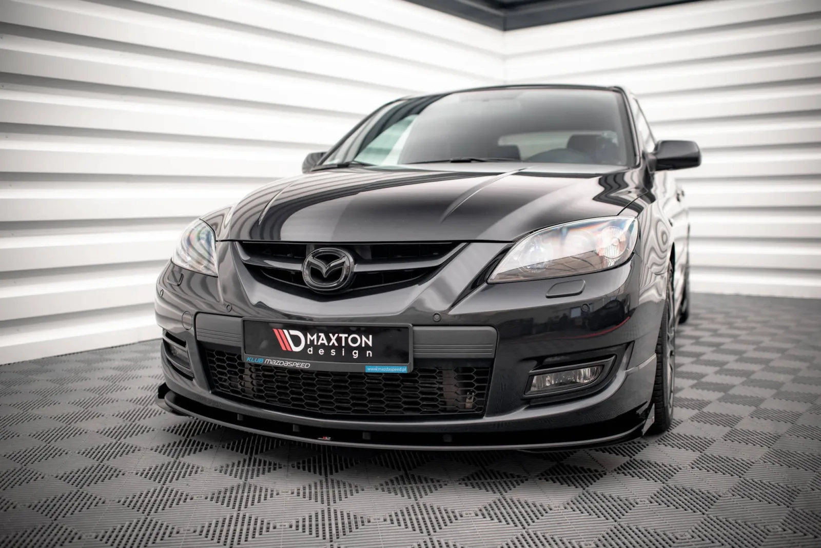 Front Splitter Street Pro V.1 + Flaps compatible with Mazda 3 MPS Mk1