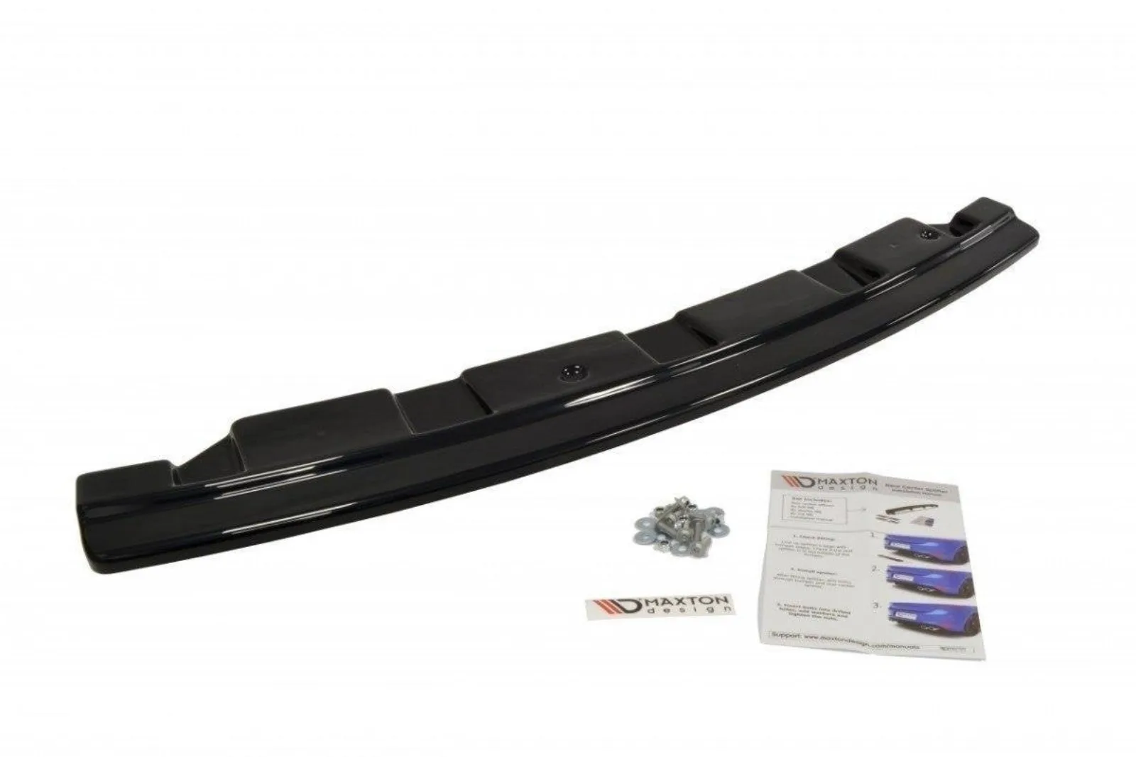 Rear Splitter compatible with BMW 5 M-Pack Sedan/Touring F10/F11 - Without Vertical Bars (2 pojedyncze Exhaust Tips)