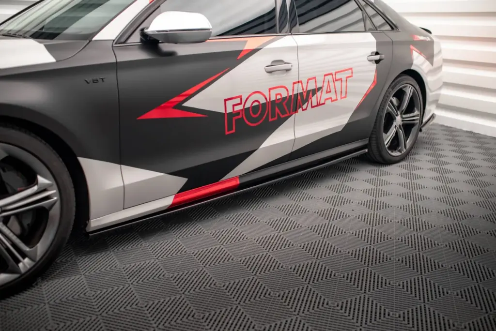 Side Skirts Diffusers V.1 compatible with Audi S8 D4