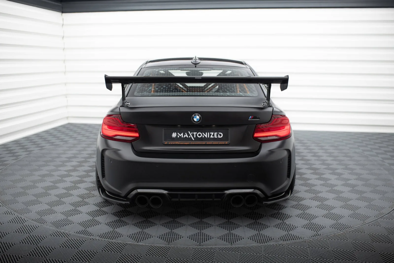 Carbon Spoiler With External Brackets compatible with BMW M2 F87 / 2 / 2 M-Pack F22