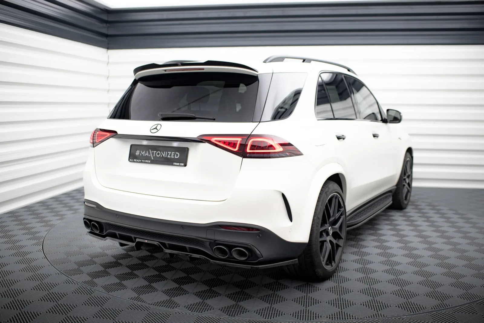 Rear Splitter (With Diffuser) compatible with Mercedes-AMG GLE 53 / 63 W167 / W167 Facelift