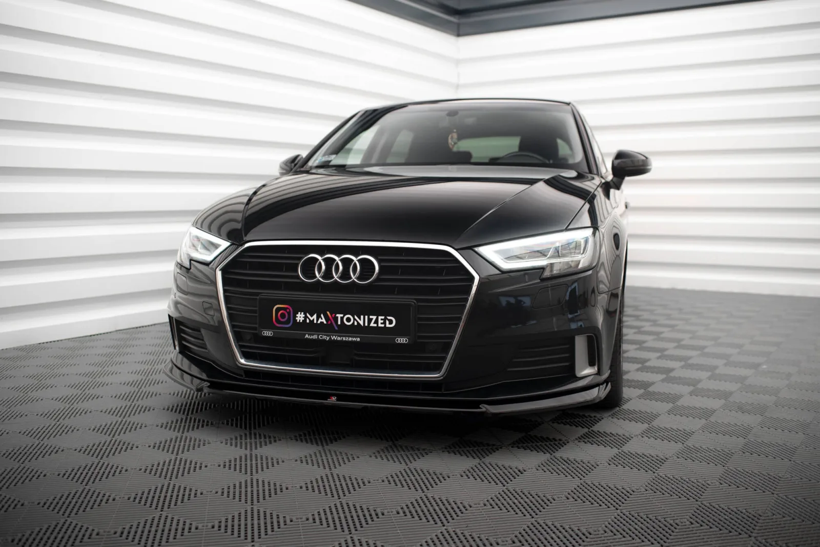 Front Splitter V.2 compatible with Audi A3 Sportback 8V Facelift