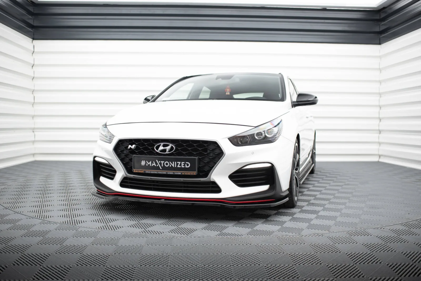 Front Splitter V.2 compatible with Hyundai I30 N Mk3 Hatchback / Fastback