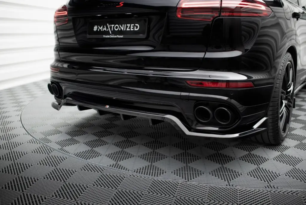 Rear Splitter (With Diffuser) compatible with Porsche Cayenne Mk2 Facelift