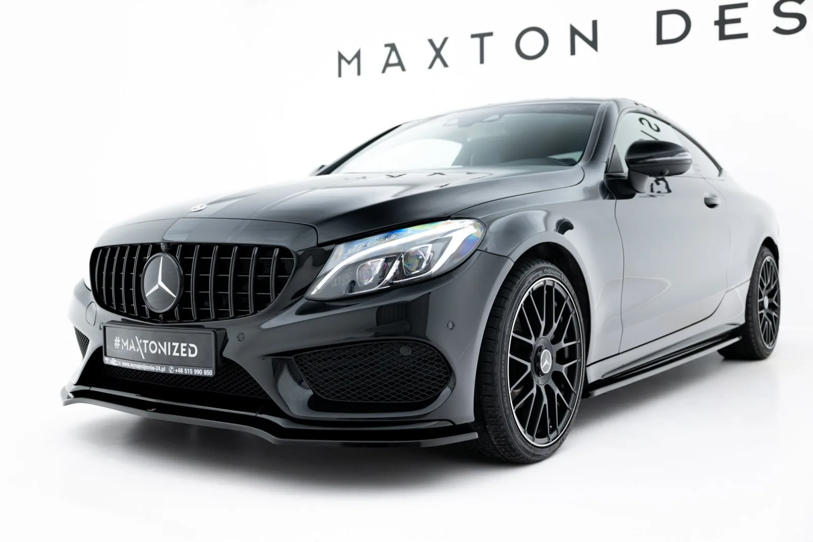 Front Splitter V.1 compatible with Mercedes- Benz C Coupe AMG-Line C205