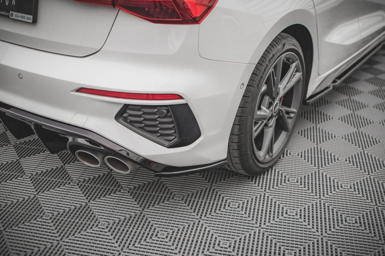 Rear Side Splitters V.2 compatible with Audi S3 / A3 S-Line Sportback 8Y