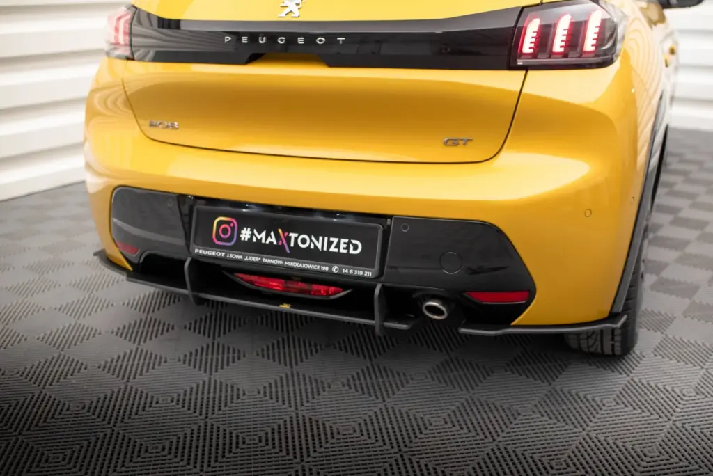 Rear Side Splitters Street Pro compatible with Peugeot 208 GT Mk2