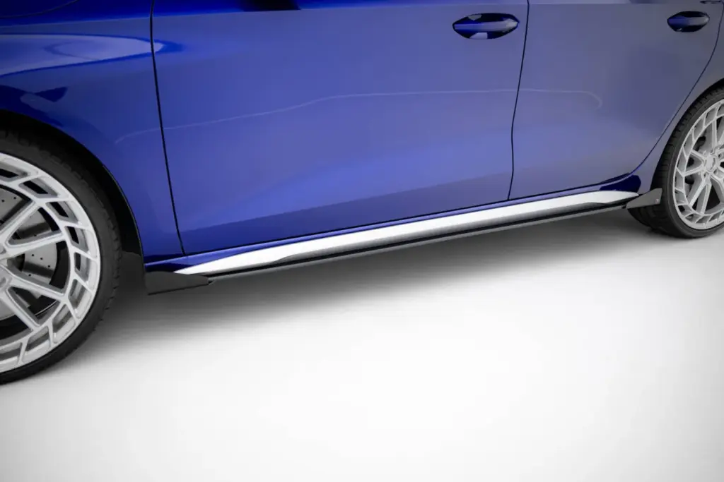 Side Skirts Diffusers Street Pro V.2 + Flaps compatible with Audi A3 S-Line Sedan / S3 Sedan 8Y / 8Y Facelift