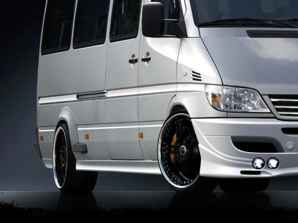 Side Skirts Diffusers compatible with Mercedes Sprinter I FL / Volkswagen LT 96-06 - Various sizes (4 Elements). Extension Side Skirts fits the twin-wheel version.