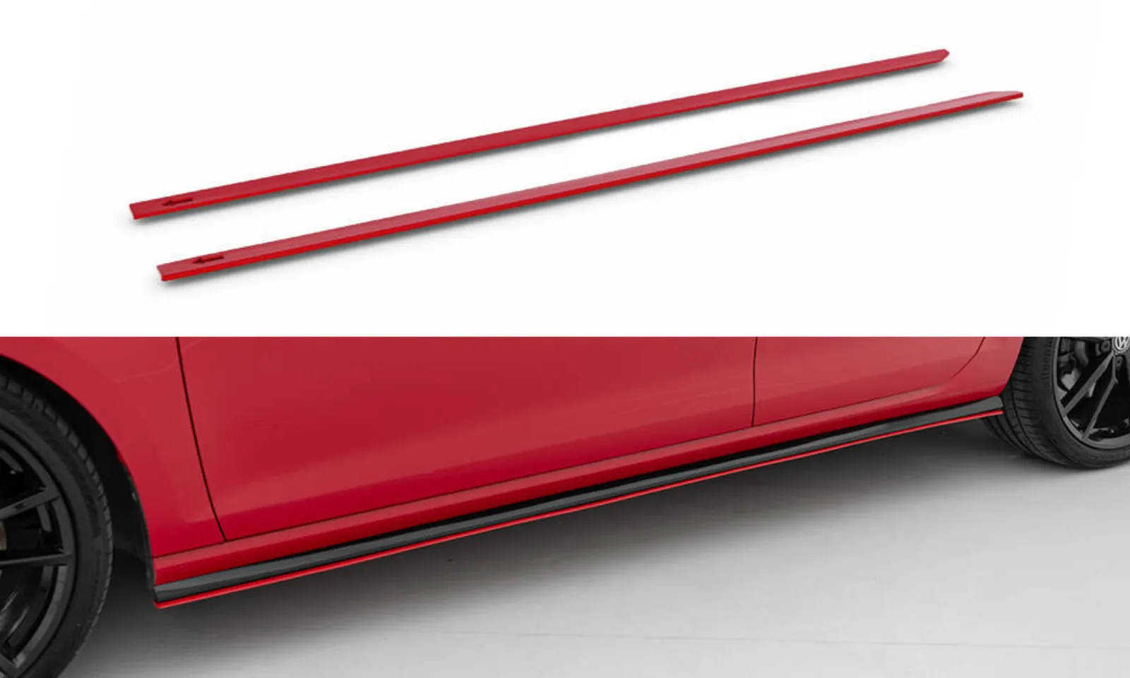 Side Skirts Diffusers V.2 compatible with Volkswagen Golf R / R-Line Mk7 Facelift