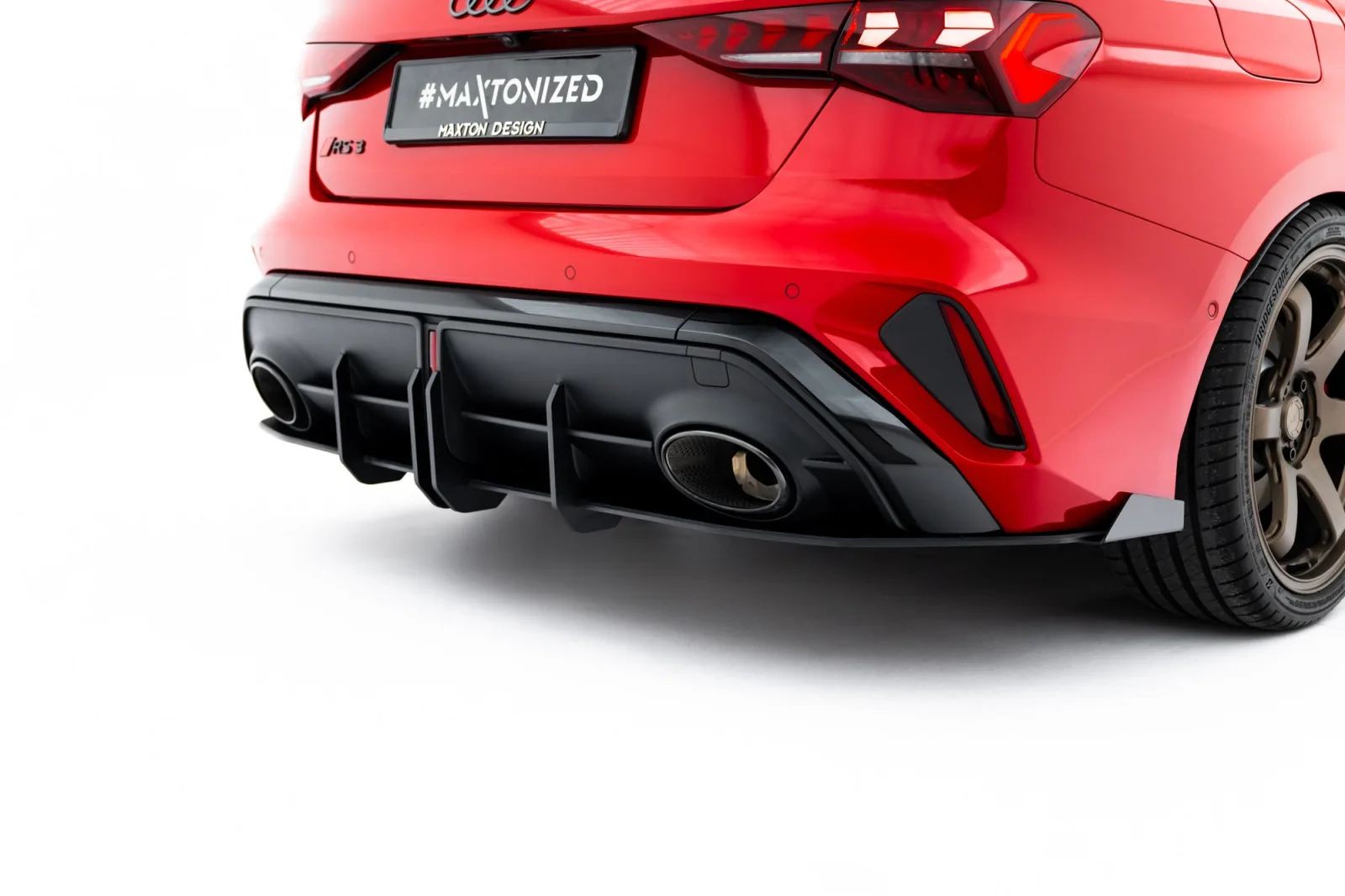 Rear Diffuser Street Pro + Flaps compatible with Audi RS3 Sedan 8Y Facelift
