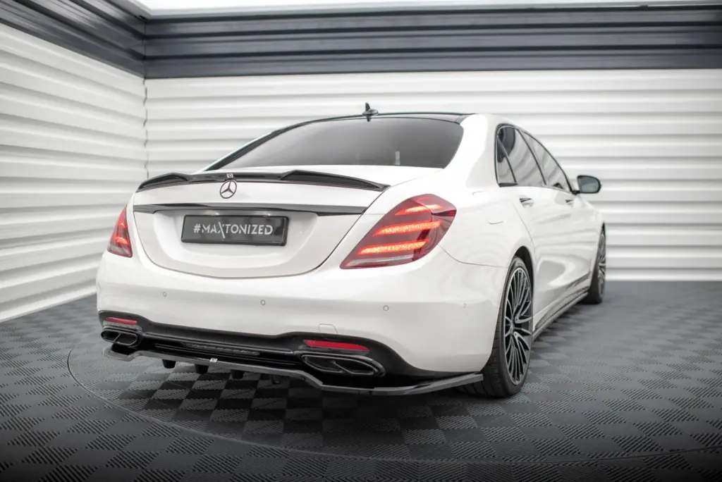Rear Splitter (With Diffuser) compatible with Mercedes-Benz S AMG-Line W222 Facelift