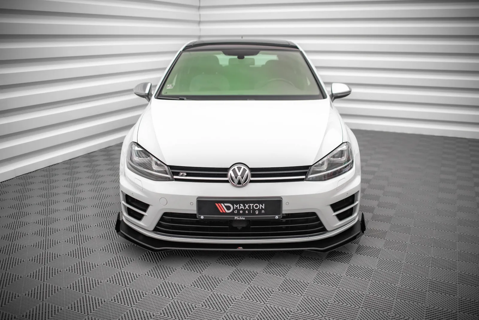 Front Splitter Street Pro V.1 + Flaps compatible with Volkswagen Golf R Mk7