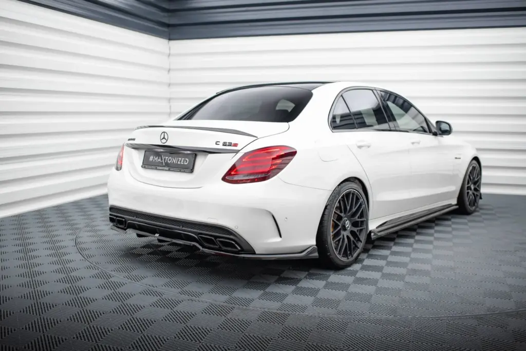 Rear Splitter (With Diffuser) compatible with Mercedes-AMG C63 Sedan / Estate W205 / S205