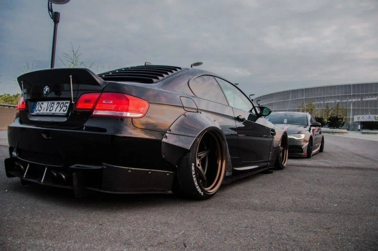 Extensions Bumper Rear compatible with BMW M3 Coupe E92