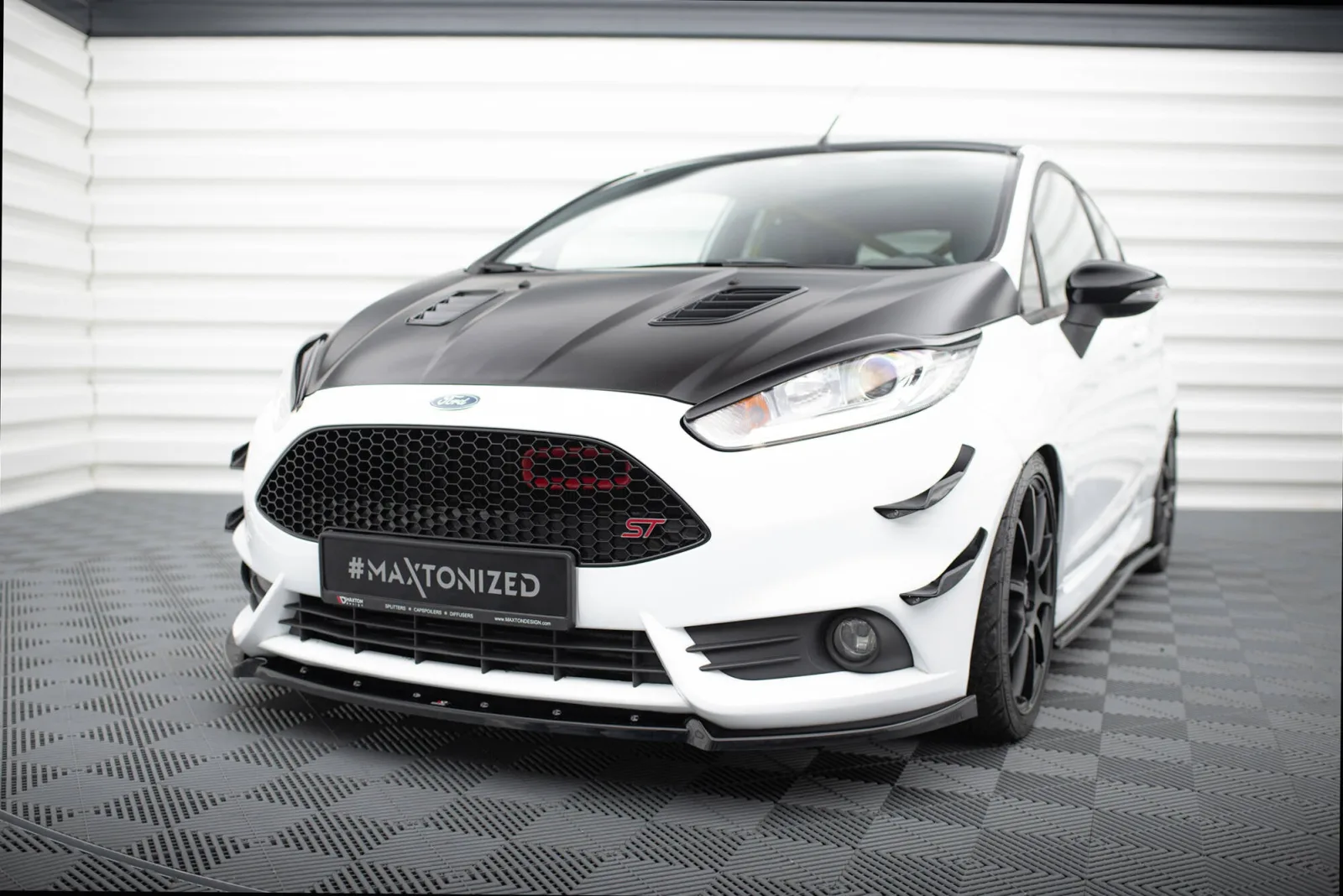 Front Splitter V.4 compatible with Ford Fiesta ST Mk7 Facelift