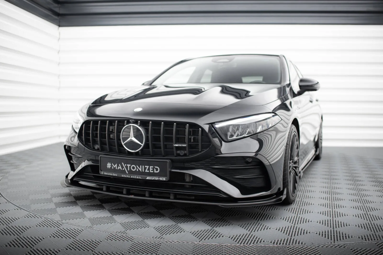 Front Splitter Street Pro + Flaps compatible with Mercedes-AMG A35 W177 Facelift