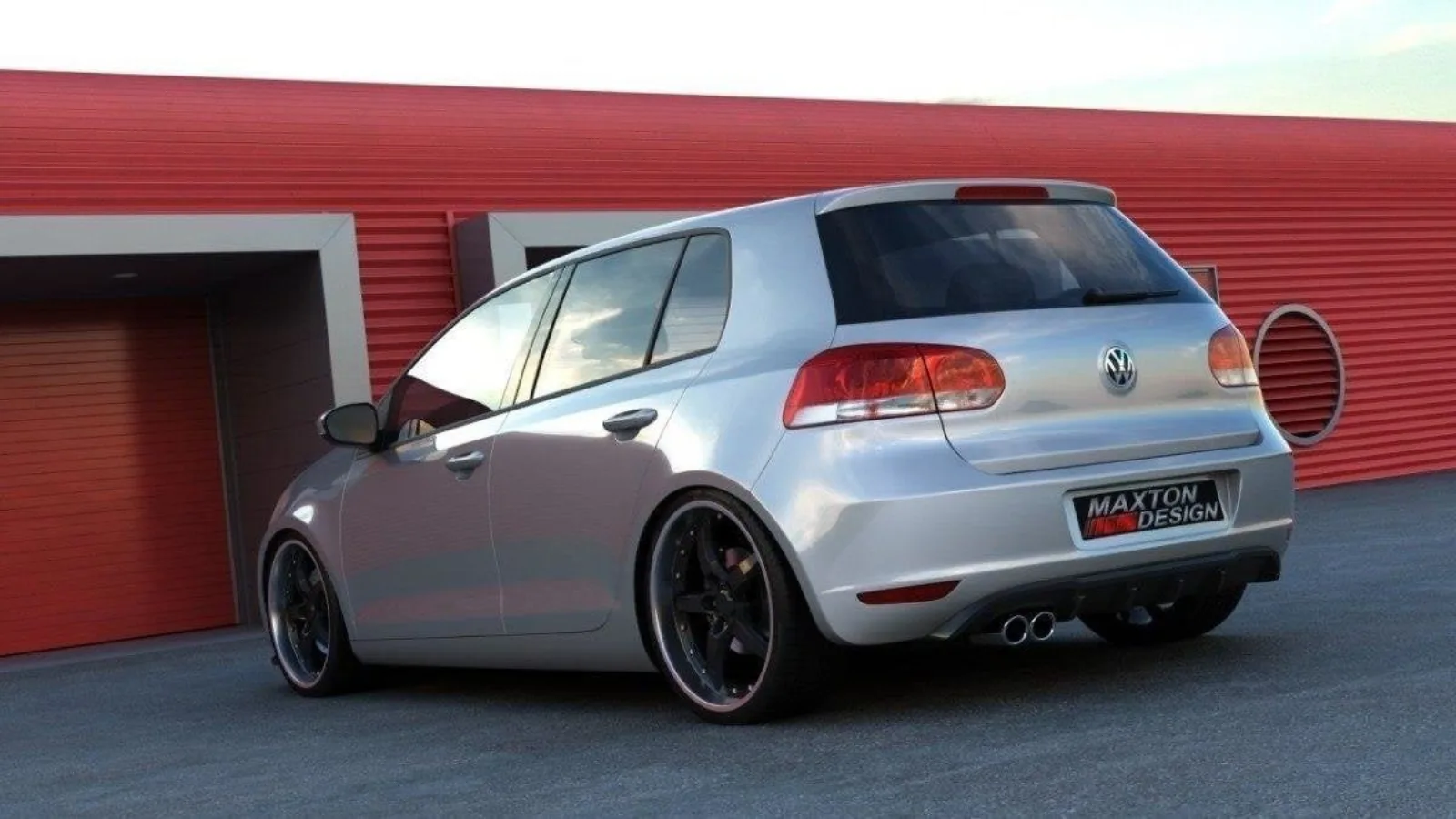 Rear Diffuser compatible with VW Golf 6 with 1 hole for exhaust