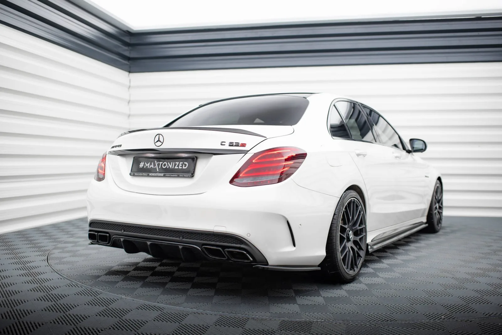 Rear Valance compatible with Mercedes C-Class Sedan / Estate W205 / S205 63AMG