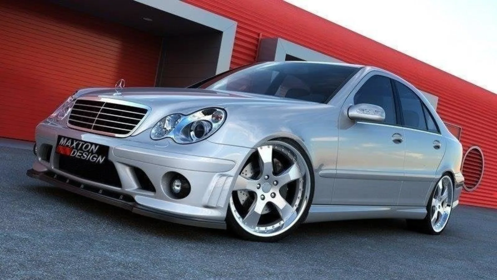 Front Splitter compatible with Mercedes C-Class W203 (For Bumper Me-c-203-AMG204-f1)