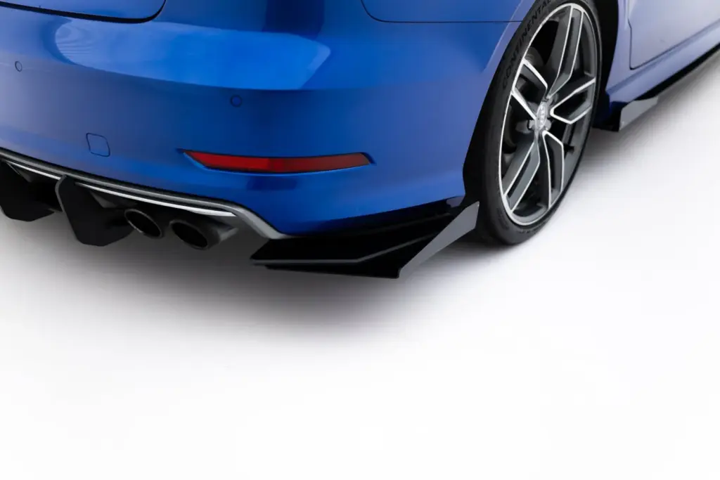 Rear Side Splitters Street Pro + Flaps compatible with Audi S3 Sedan 8V