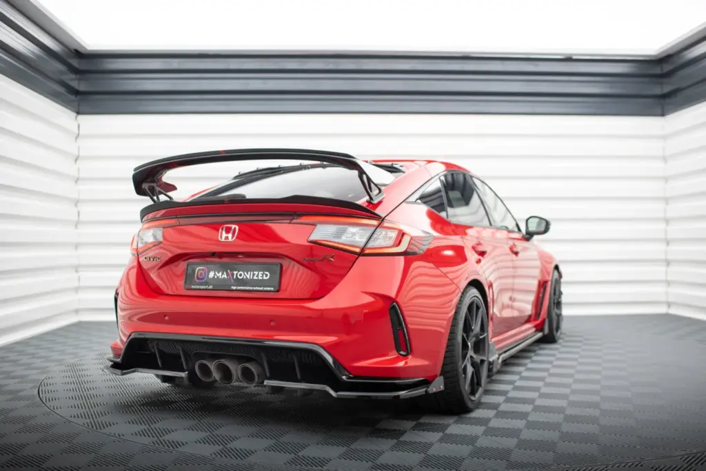 Rear Splitter (With Diffuser) V.1 + Flaps compatible with Honda Civic Type-R Mk 11