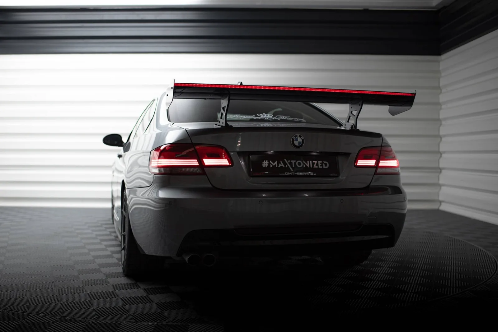 Carbon Spoiler With Internal Brackets + LED compatible with BMW 3 / M3 Coupe E92